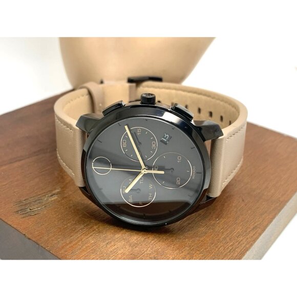 Movado Men's Watch 3600719 Swiss Quartz Chronograph Black Dial Leather Band 42mm - Picture 8 of 14